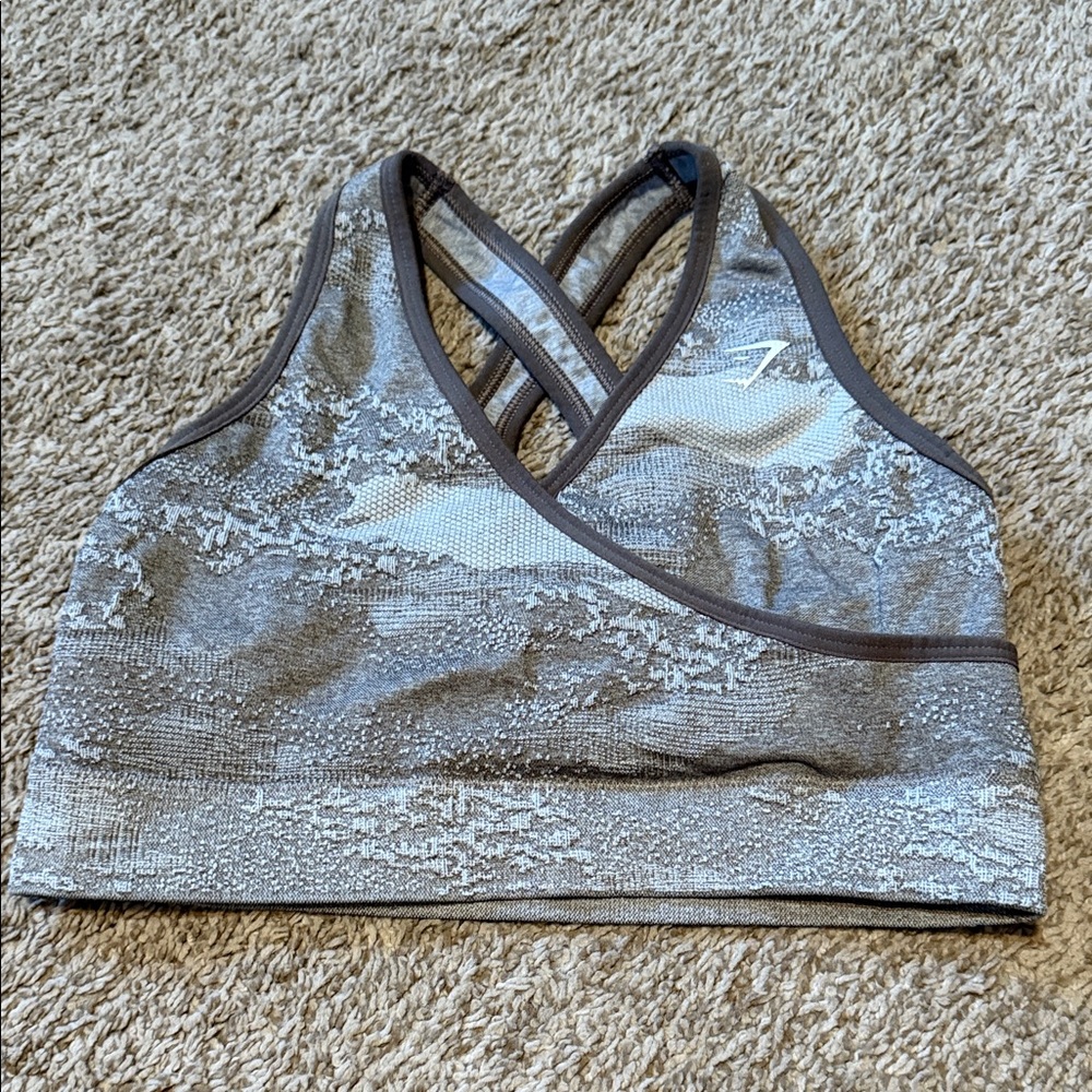 Gymshark Cross-Back Gray Sports Bra